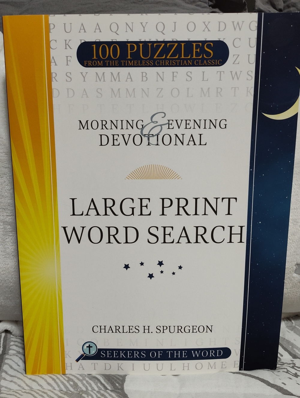 Large Print Word Search, Morning & Evening Devotional, 100 Puzzles